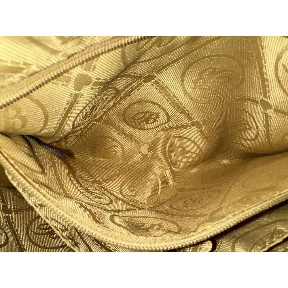 Brighton Straw Yellow Leather‎ Flower Handbag Top Handle Bag Boho Shabby Chic